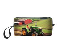 DRTGEDS Bolsa pequeña con cremallera con diseño de granja de tractores, mini estuche de transporte de maquillaje de viaje, bolsa de cosméticos, electrónica portátil, Patrón de granja de tractores,