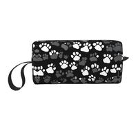 DRTGEDS Bolsa pequeña con cremallera con estampado de patas en blanco y negro, mini estuche de transporte de maquillaje de viaje, bolsa de cosméticos, electrónica portátil, Estampado de patas en