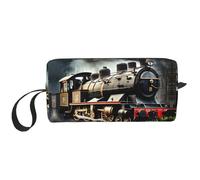 DRTGEDS - Bolsa pequeña con cremallera con forma de locomotora de vapor, mini estuche de viaje, bolsa de maquillaje, bolsa de maquillaje, bolsa para dispositivos electrónicos portátiles, Tren de, Tren