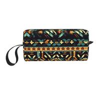 DRTGEDS Bolsa pequeña con cremallera con patrones nativos americanos, mini estuche de transporte de maquillaje de viaje, bolsa de cosméticos, electrónica portátil, Patrones nativos americanos., Talla