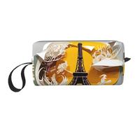 DRTGEDS Bolsa pequeña con cremallera de la Torre Eiffel de París, mini estuche de transporte de maquillaje de viaje, bolsa de cosméticos, electrónica portátil, Torre Eiffel de París 2, Talla única