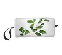 DRTGEDS Bolsa pequeña con cremallera de ramita de vegetación natural blanca, mini estuche de transporte de maquillaje de viaje, bolsa de cosméticos, electrónica portátil, Rama verde natural blanca,