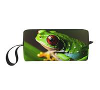 DRTGEDS Bolsa pequeña con cremallera para bebé, diseño de rana de árbol, mini estuche de transporte de maquillaje de viaje, bolsa de cosméticos, electrónica portátil, Rana bebé de árbol, Talla única