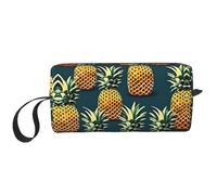 DRTGEDS Bolsa pequeña retro con cremallera de piña, mini estuche de transporte de maquillaje de viaje, bolsa de cosméticos, electrónica portátil, Piña retro., Talla única