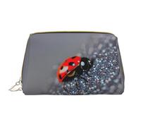 DRTGEDS Bolsas de cosméticos con estampado infinito de mariquitas para mujer, bolsa de maquillaje pequeña para bolso, bolsa de maquillaje de viaje, Blanco, Talla única