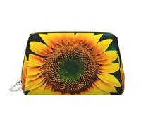 DRTGEDS Bolsas de cosméticos con patrón de girasol para mujer, bolsa de maquillaje pequeña para bolso, bolsa de maquillaje de viaje, Blanco, Talla única