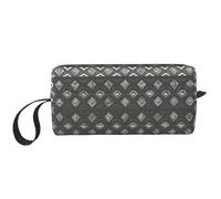 DRTGEDS Bolsas de cosméticos tribales grises para mujer, bolsa de maquillaje pequeña para bolso, bolsa de maquillaje de viaje con cremallera, Tribal gris , Talla única