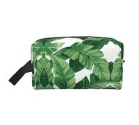 DRTGEDS Bonita bolsa de aseo con hojas de palma verde para hombre, bolsa organizadora de artículos de aseo portátil, bolsa de afeitado, bolsa pequeña, Lindas hojas verdes de palma., Talla única