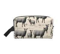 DRTGEDS Bonita bolsa de aseo de oveja y cordero para hombre, bolsa organizadora de artículos de aseo portátil, bolsa de afeitado, bolsa pequeña, Lindo cordero de oveja, Talla única