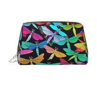 DRTGEDS Bonita bolsa de aseo de viaje con libélulas, bolsa de maquillaje para bolso, bolsa de maquillaje de viaje, mini bolsa de cosméticos para mujer, color blanco, talla única, White, Talla única