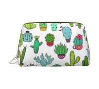 DRTGEDS Bonita bolsa de aseo de viaje con suculentas, bolsa de maquillaje para bolso, bolsa de maquillaje de viaje, mini bolsa de cosméticos para mujer, color blanco, talla única, White, Talla única