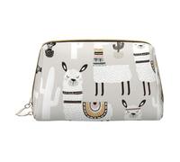 DRTGEDS Bonita jirafa con lentes de sol de colores, divertida bolsa de aseo de viaje, bolsa de maquillaje para bolso, bolsa de maquillaje de viaje, mini bolsa de cosméticos para mujer, color blanco,