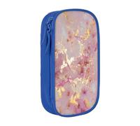 DRTGEDS Bonito estuche con textura de mármol rojo, estuche estético para bolígrafos, estuche de lápices de colores con cremallera, almacenamiento de papelería Kawaii, Blue, Talla única, Deportivo