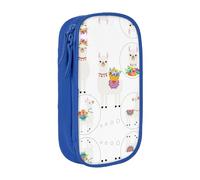 DRTGEDS Bonito estuche para lápices, estuche estético para bolígrafos, estuche de colores con cremallera, almacenamiento de papelería Kawaii, Azul, One Size, Deportivo