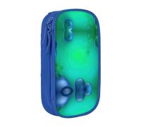 DRTGEDS Bonito estuche para lápices, estuche estético para bolígrafos, estuche de colores con cremallera, almacenamiento de artículos de papelería Kawaii, Blue, Talla única, Deportivo