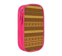 DRTGEDS Bonito estuche triangular amarillo y marrón, estuche estético, estuche de colores con cremallera, almacenamiento de papelería, Kawaii, Pink, Talla única, Deportivo