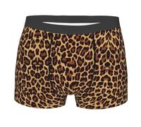 DRTGEDS Calzoncillos tipo bóxer con estampado de leopardo, absorben la humedad y son transpirables, ropa interior para hombre, Negro, M