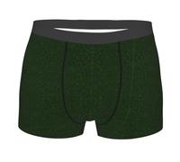 DRTGEDS Calzoncillos tipo bóxer con patrón de pétalos florales color verde cazador, absorben la humedad y transpirables, ropa interior para hombre, Negro, L