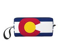 DRTGEDS Colorado State Flag - Neceser portátil para hombre, organizador de artículos de aseo personal, bolsa de afeitado, bolsa pequeña, color blanco, talla única, White, Talla única