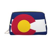 DRTGEDS Colorado State Flag - Neceser portátil para hombre, organizador de artículos de aseo personal, bolsa de afeitado, bolsa pequeña, color blanco, talla única, White, Talla única