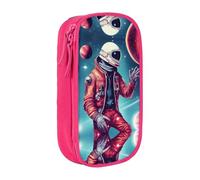 DRTGEDS Cool Man In Outer Space Galaxy - Estuche para lápices, estuche estético para bolígrafos, estuche de colores con cremallera, almacenamiento de papelería Kawaii, Pink, Talla única, Deportivo