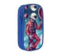 DRTGEDS Cool Man In Outer Space Galaxy - Estuche para lápices, estuche estético para bolígrafos, estuche de colores con cremallera, almacenamiento de papelería Kawaii, Blue, Talla única, Deportivo