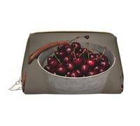 DRTGEDS Cubo con bolsas de cosméticos llenas de cerezas para mujer, bolsa de maquillaje pequeña para bolso, bolsa de maquillaje de viaje, Blanco, Talla única