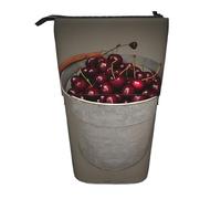 DRTGEDS Cubo con estuche telescópico lleno de cerezas, estuche organizador con cremallera