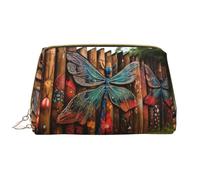 DRTGEDS Dragonfly Fence - Bolsas de cosméticos para mujer, bolsa de maquillaje pequeña para bolso, bolsa de maquillaje de viaje, Blanco, Talla única