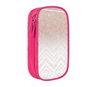DRTGEDS Estuche para lápices con bonito patrón brillante, estuche estético, estuche de lápices de colores con cremallera, almacenamiento de artículos de papelería Kawaii, Pink, Talla única, Deportivo