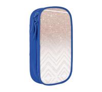 DRTGEDS Estuche para lápices con bonito patrón brillante, estuche estético, estuche de lápices de colores con cremallera, almacenamiento de artículos de papelería Kawaii, Blue, Talla única, Deportivo