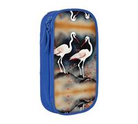 DRTGEDS Estuche para lápices con diseño de dos grullas japonesas volando tradicional, estuche estético para bolígrafos, estuche de lápices de colores con cremallera, almacenamiento de artículos de
