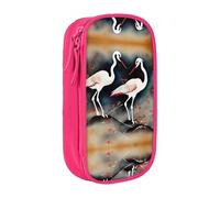 DRTGEDS Estuche para lápices con diseño de dos grullas japonesas volando tradicional, estuche estético para bolígrafos, estuche de lápices de colores con cremallera, almacenamiento de artículos de