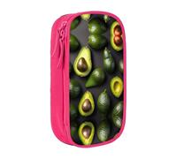 DRTGEDS Estuche para lápices con diseño de frutas de aguacate, estuche estético para bolígrafos, estuche de colores con cremallera, almacenamiento de papelería Kawaii, Pink, Talla única, Deportivo