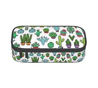 DRTGEDS Estuche para lápices de bandera alemana, bolsa de lápices con múltiples compartimentos, bolsa portátil para lápices, estuche de colores para oficina, Bonita suculenta, Talla única, Deportivo