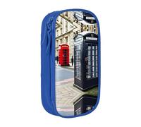 DRTGEDS Estuche para lápices de cabina de teléfono, estuche para lápices multiranura, bolsa portátil para lápices, estuche de colores para oficina