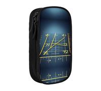 DRTGEDS Estuche para lápices de fórmula matemática, estuche para bolígrafos estéticos, estuche de colores con cremallera, almacenamiento de papelería Kawaii, Black, Talla única, Deportivo