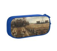 DRTGEDS Estuche para lápices de granja con ciervos de gran capacidad, bolsa para bolígrafos, estuche de papelería para oficina, Azul, One Size, Deportivo