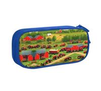 DRTGEDS Estuche para lápices de granja de tractor de gran capacidad, estuche para bolígrafos, estuche de papelería para oficina, Blue, Talla única, Deportivo