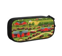 DRTGEDS Estuche para lápices de granja de tractor de gran capacidad, estuche para bolígrafos, estuche de papelería para oficina, Black, Talla única, Deportivo