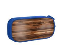 DRTGEDS Estuche para lápices de grano de madera de gran capacidad, estuche para bolígrafos, estuche de papelería para oficina, Blue, Talla única, Deportivo