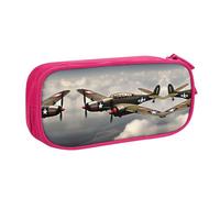 DRTGEDS Estuche para lápices de la Segunda Guerra Mundial de gran capacidad, estuche para bolígrafos, estuche de papelería para oficina, Pink, Talla única, Deportivo