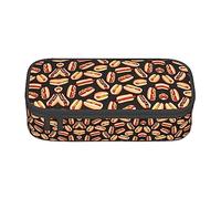 DRTGEDS Estuche para lápices de líneas coloridas, estuche para lápices multiranura, bolsa portátil para lápices, estuche de colores para oficina, Fun Food Hot Dogs, Talla única, Deportivo