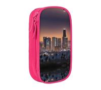 DRTGEDS Estuche para lápices de Los Angeles Skyline con múltiples ranuras, bolsa portátil para lápices, estuche de colores para oficina