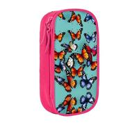 DRTGEDS Estuche para lápices de mariposa y violonchelo, multiranura, bolsa portátil, estuche de colores para oficina, Pink, Talla única, Deportivo