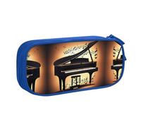 DRTGEDS Estuche para lápices de piano y violín y notas musicales, gran capacidad, estuche para bolígrafos, estuche de papelería para oficina