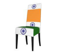 DRTGEDS Fundas para sillas de comedor con bandera india, fundas elásticas estampadas para sillas Parsons, súper ajustadas, extraíbles