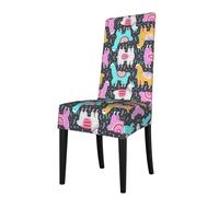 DRTGEDS Fundas para sillas de comedor de alpaca india, elásticas, estampadas, superajustadas, extraíbles