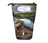 DRTGEDS Glacier National Park Pieces - Portalápices telescópico, organizador telescópico para lápices, bolsa de maquillaje, Black, Talla única, Estampados de moda