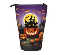 DRTGEDS Happy-Halloween-Day-Trick-or-Treat Pieces - Soporte telescópico para lápices, organizador telescópico para cosméticos, bolsa de maquillaje, Black, Talla única, Estampados de moda